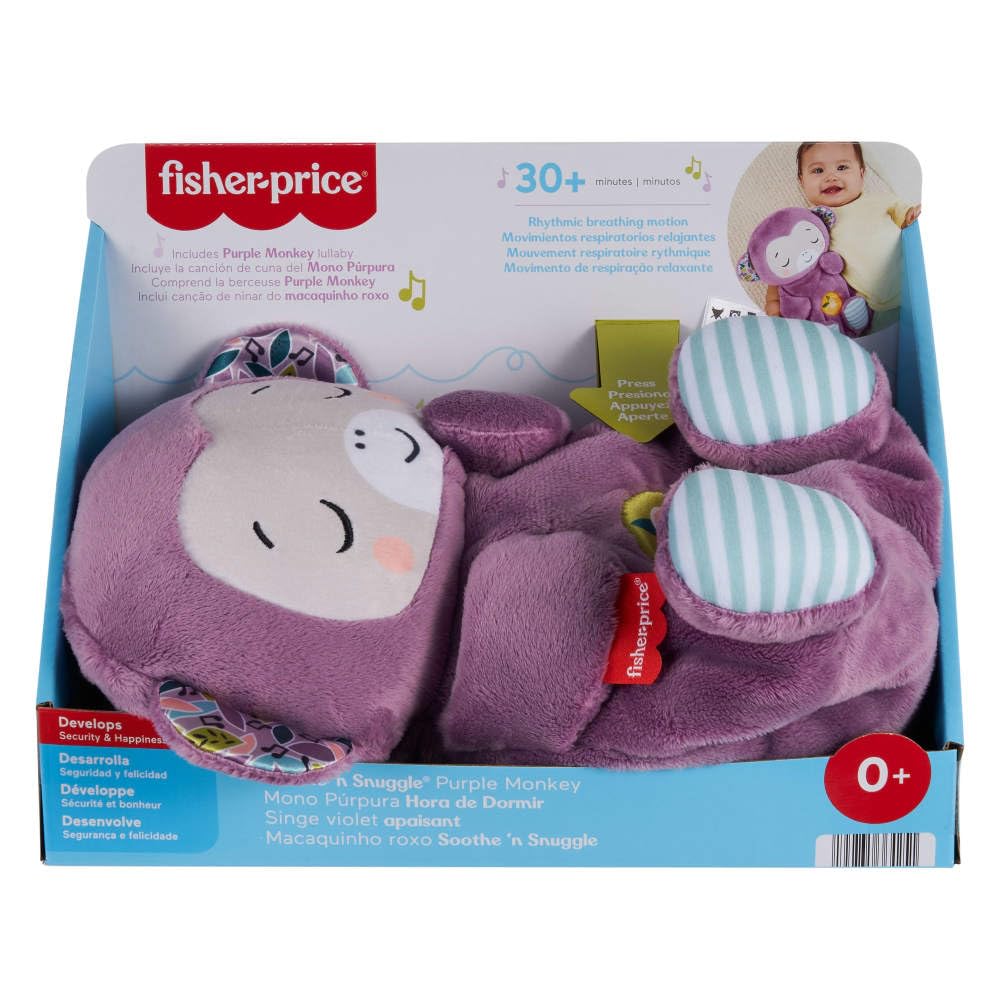 Fisher-Price Schlummer Häschen - tragbares Plüschspielzeug mit Musik und Licht für Neugeborene, Baby Spielzeug ab Geburt, Babyparty und Neugeborenen Geschenk, HXG97