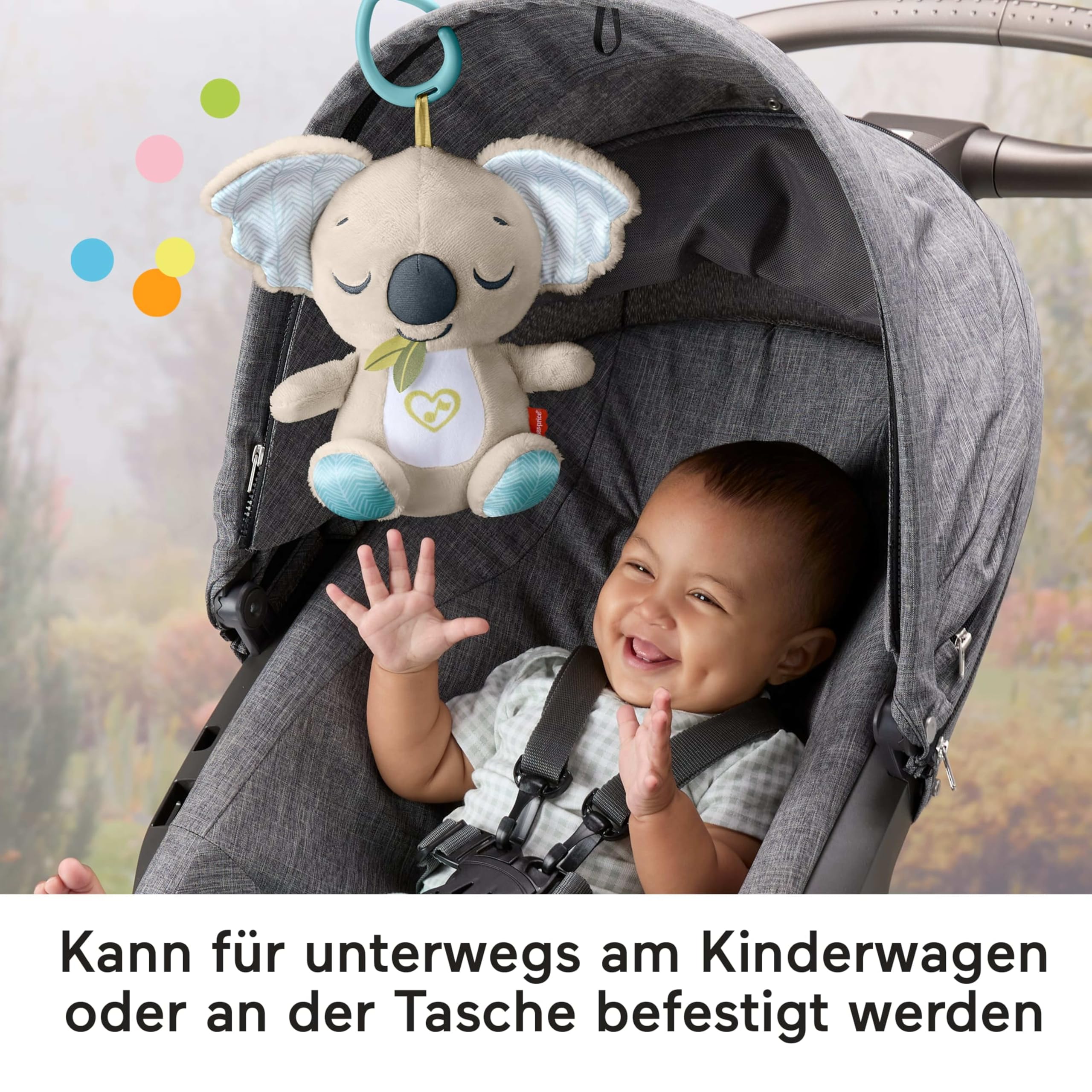 Fisher-Price Schlummer Häschen - tragbares Plüschspielzeug mit Musik und Licht für Neugeborene, Baby Spielzeug ab Geburt, Babyparty und Neugeborenen Geschenk, HXG97