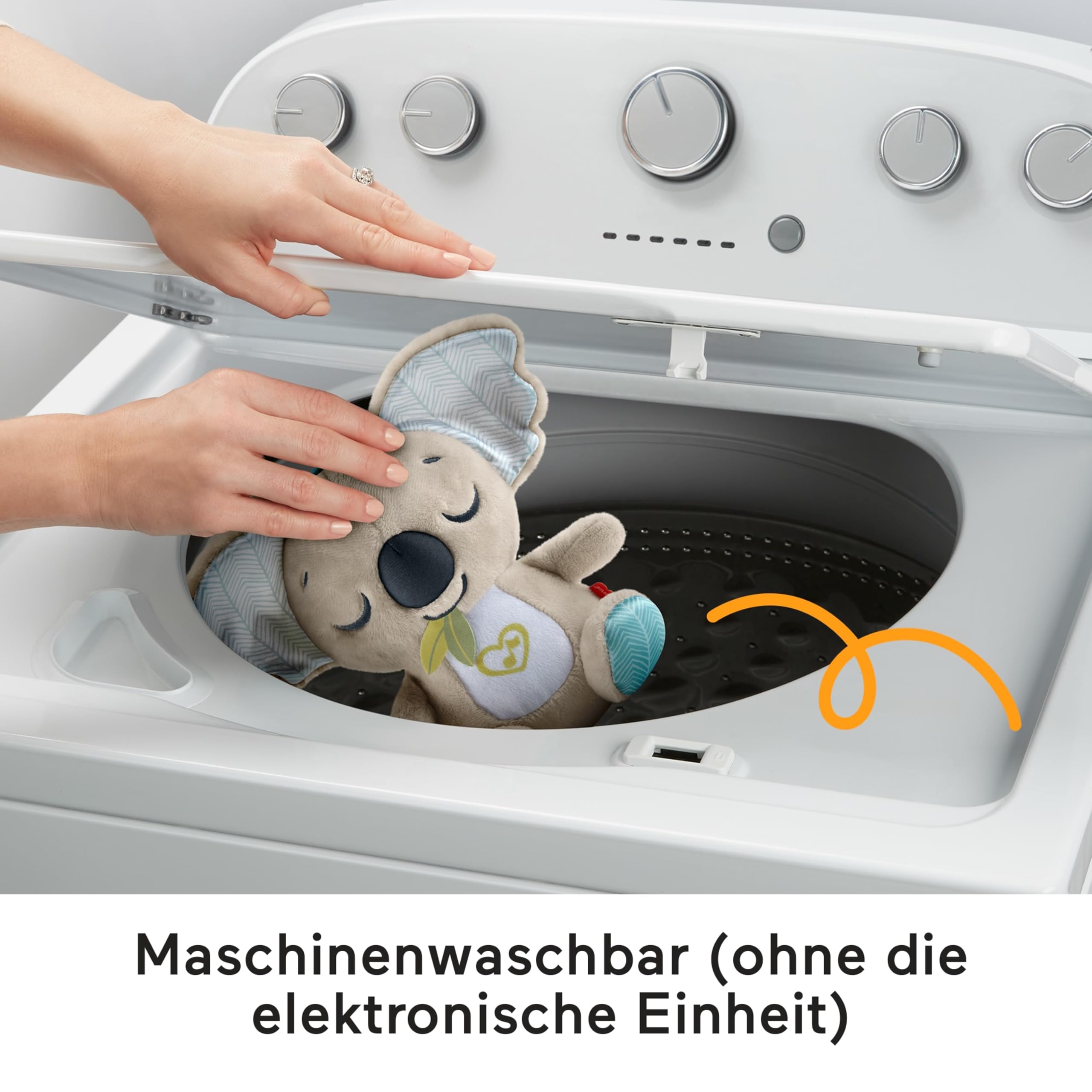 Fisher-Price Schlummer Häschen - tragbares Plüschspielzeug mit Musik und Licht für Neugeborene, Baby Spielzeug ab Geburt, Babyparty und Neugeborenen Geschenk, HXG97