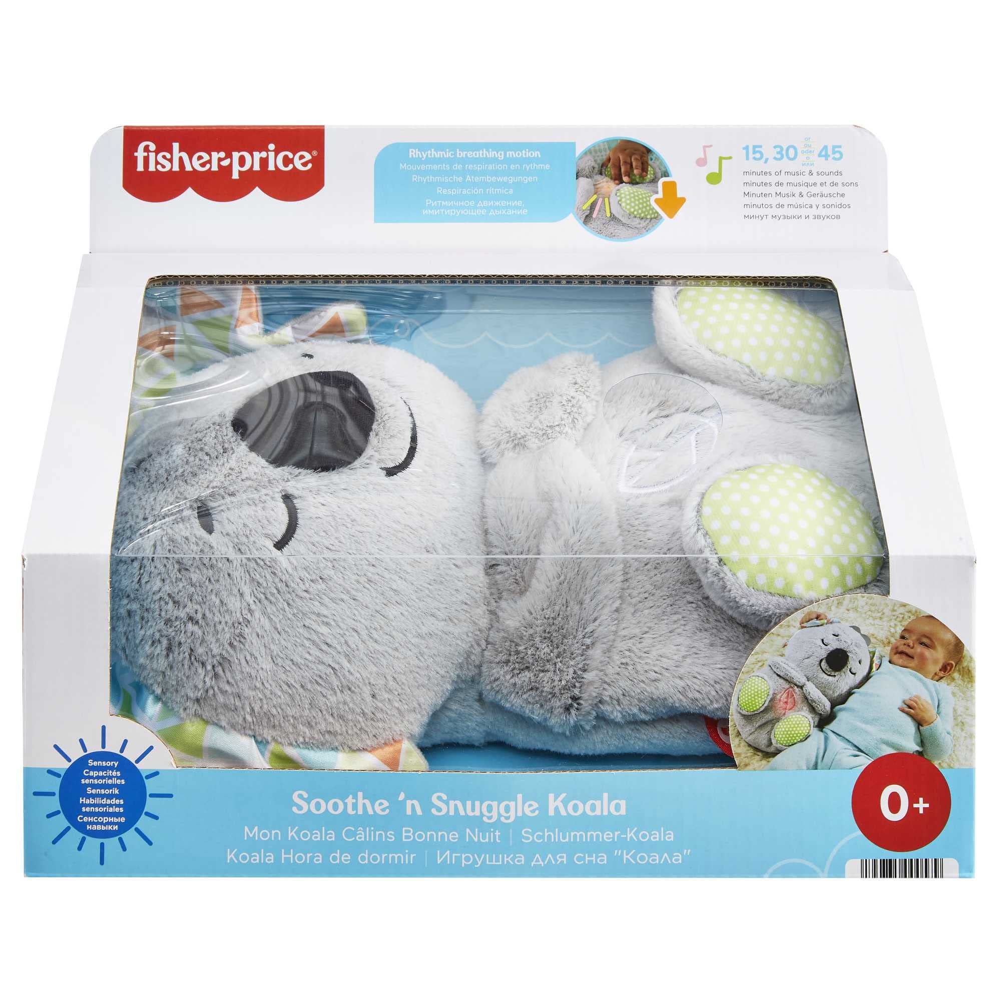 Fisher-Price Schlummer Häschen - tragbares Plüschspielzeug mit Musik und Licht für Neugeborene, Baby Spielzeug ab Geburt, Babyparty und Neugeborenen Geschenk, HXG97
