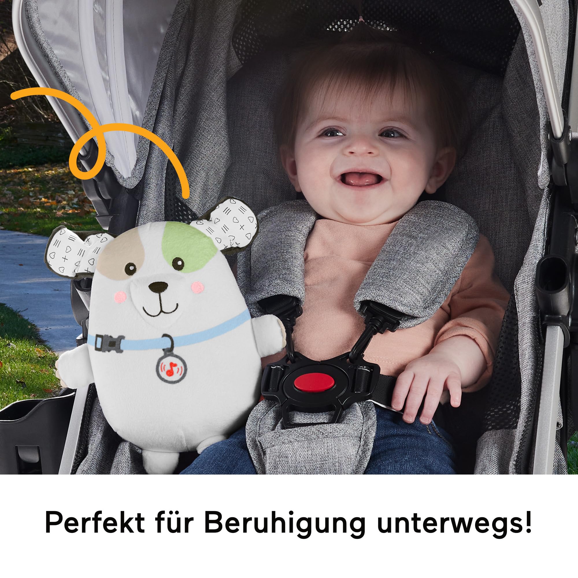 Fisher-Price Schlummer Häschen - tragbares Plüschspielzeug mit Musik und Licht für Neugeborene, Baby Spielzeug ab Geburt, Babyparty und Neugeborenen Geschenk, HXG97