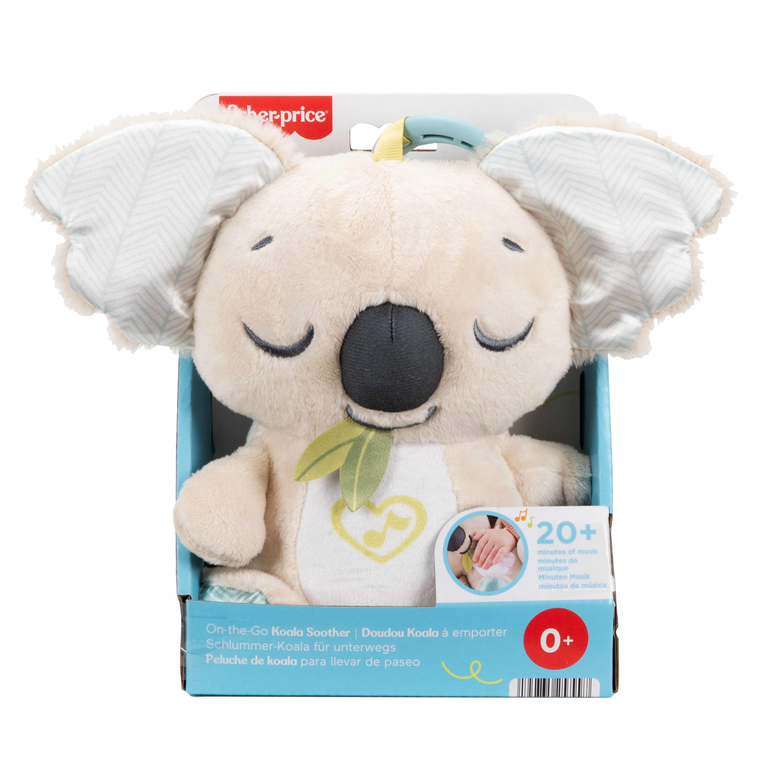 Fisher-Price Schlummer Häschen - tragbares Plüschspielzeug mit Musik und Licht für Neugeborene, Baby Spielzeug ab Geburt, Babyparty und Neugeborenen Geschenk, HXG97